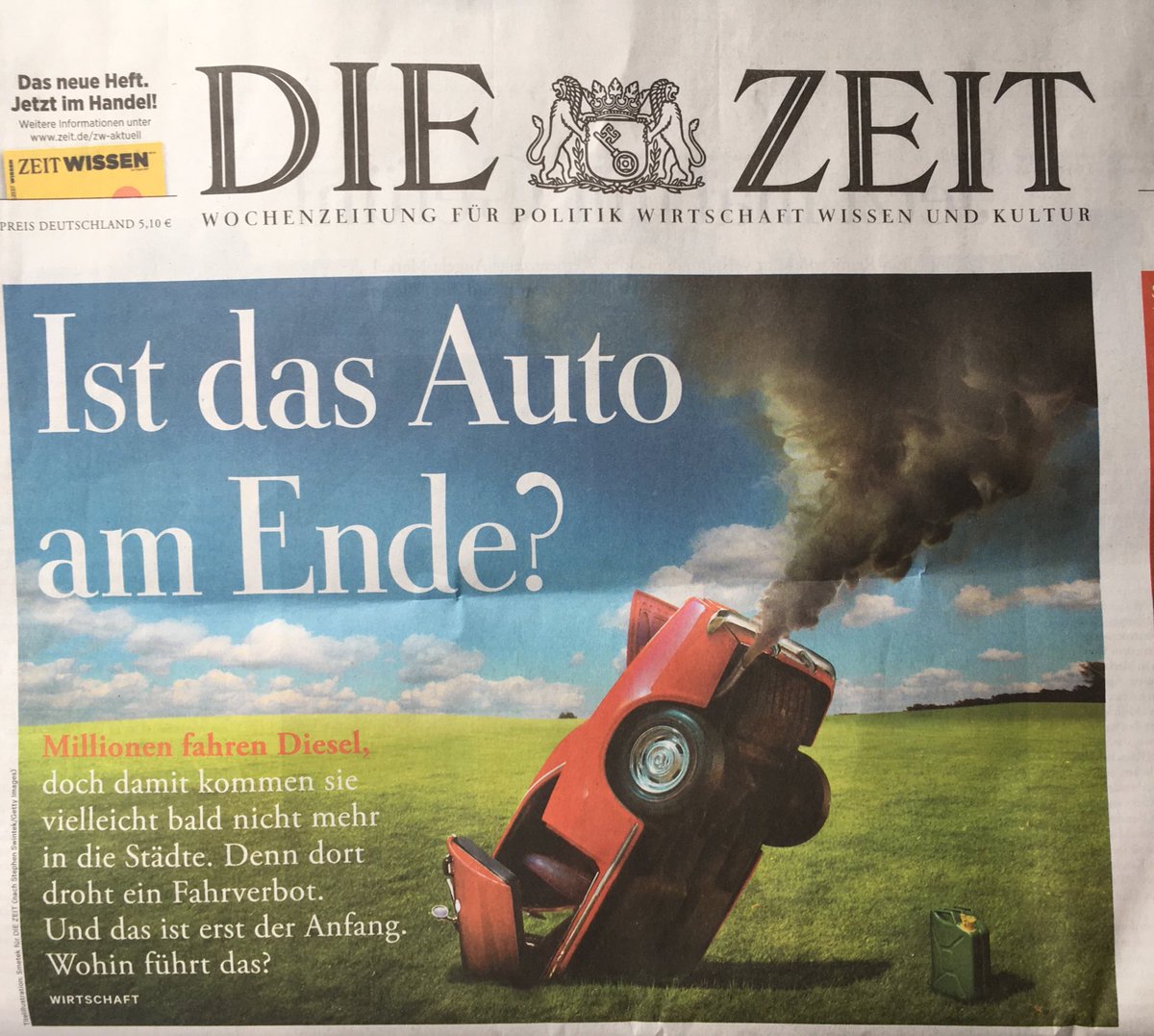 SecretCoAuthor's tweet image. Titel der neuen @DIEZEIT: &quot;Ist das Auto am Ende?&quot;
