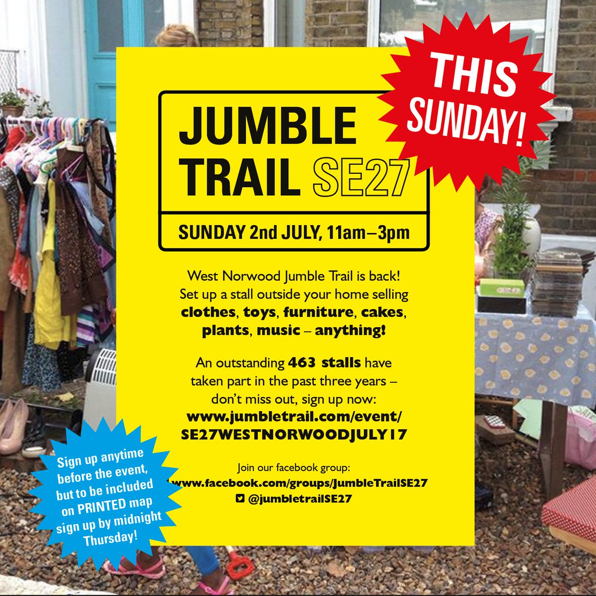 Sign up by midnight 2NIGHT to be included on printed map distributed @ FEAST, later sign-ups still incl online map bit.ly/JumbleMap