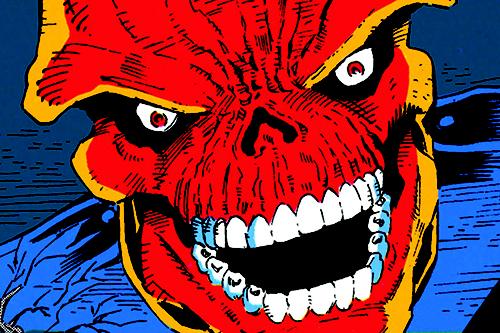 Cartoon of Trump in Captain America style