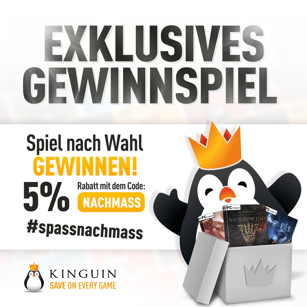 KinguinComDe's tweet photo. Das neue #giveaway der #spassnachmass Reihe ist da. 
Game nach Wahl #gewinnen: https://t.co/bitsQXtaWT! 
Folge uns: @KinguinComDe.
#games https://t.co/yTRVGvQlXM