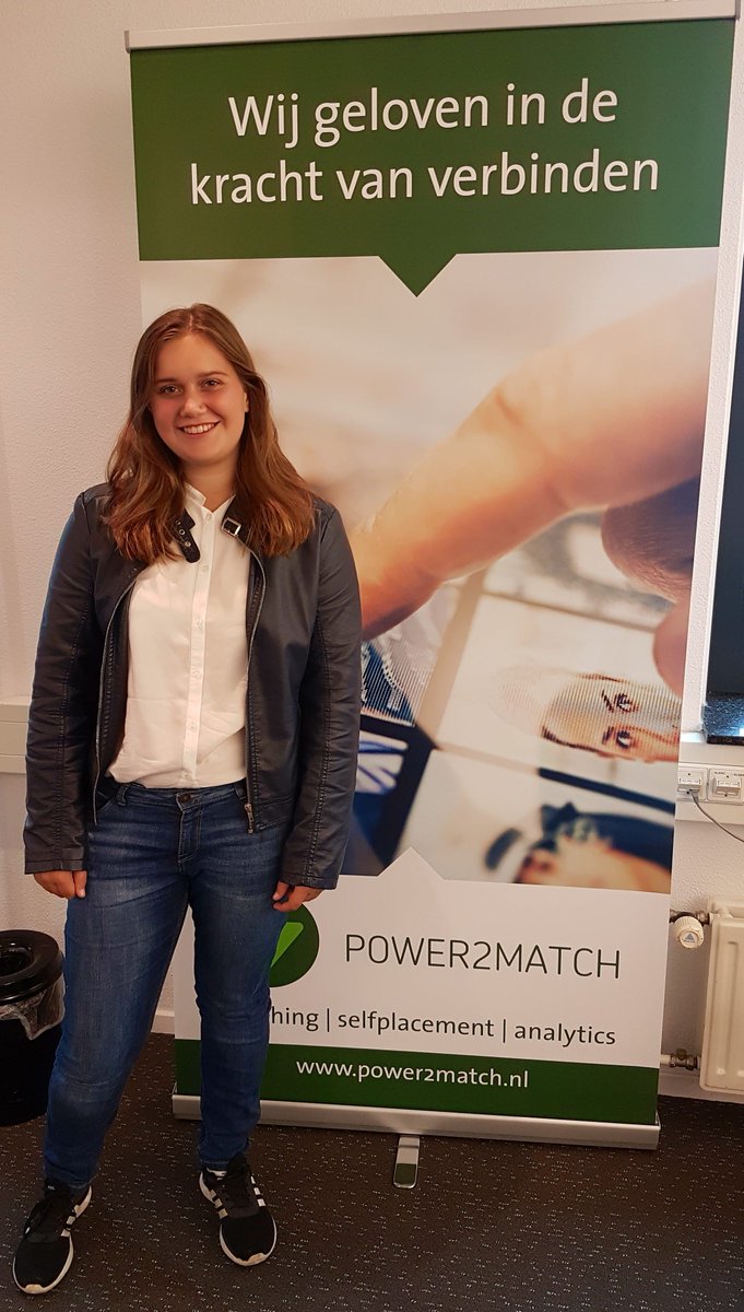Power2MatchNL's tweet photo. Vandaag een stagiaire bij #Power2MatchNL, in het kader van projectweek @VellesanC VMBO liep Chantal een dagje met ons mee #MVO https://t.co/t8Muo7nMw3