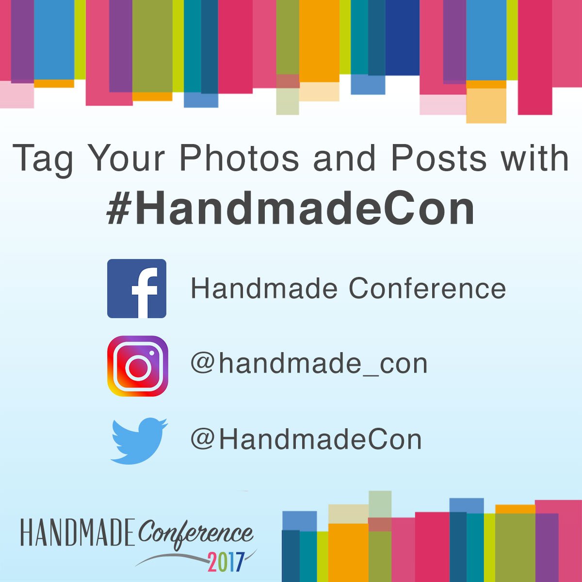 HandmadeCon's tweet photo. Have you followed #HandmadeCon on social media? It's the best way to get news and updates and learn all about the July and 2018 conferences! https://t.co/b6kf4iyenh