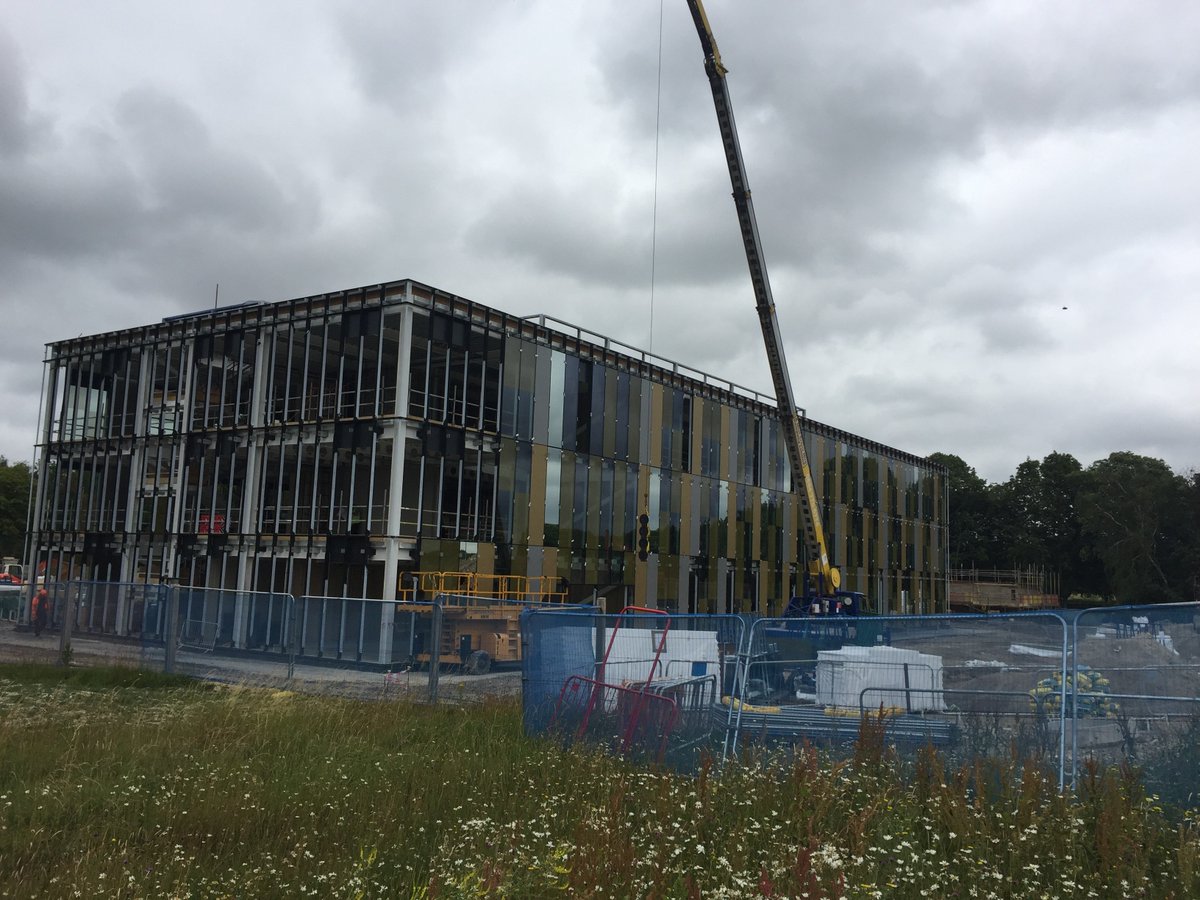 Bidwells's tweet photo. New Quad building is taking shape at @HarwellCampus! Due for completion in November, with 70% already taken! https://t.co/UQZghkGC0o https://t.co/P10CkkVyKl