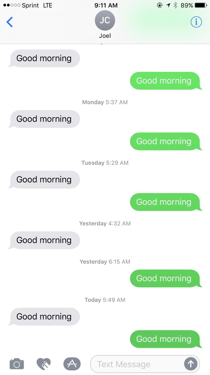 MarkMyJohnson's tweet image. 60 year old man I work with texts me "Good morning" every single day.