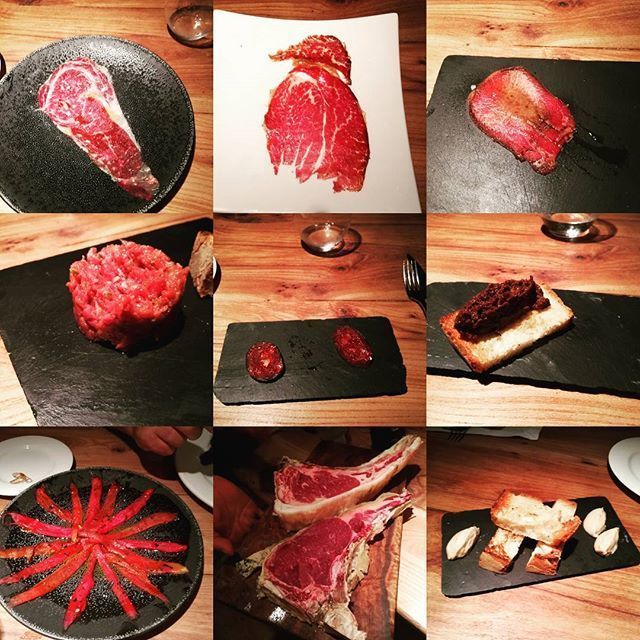 Nos encanta este collage de <a href="/colinapino/">antonio enrigue</a>  #cecinadebuey #carpaccio #steaktartare #chuletondebuey