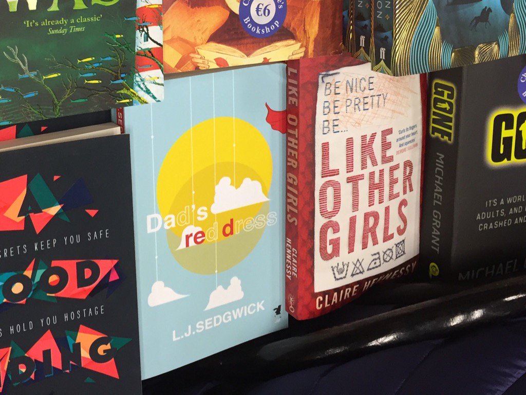 LJSedgwick's tweet photo. On the table wi the new book from @chennessybooks Chuffed at the company @DadsRedDress finds itself in! @ByrnesBooks https://t.co/sseaPZVqWa