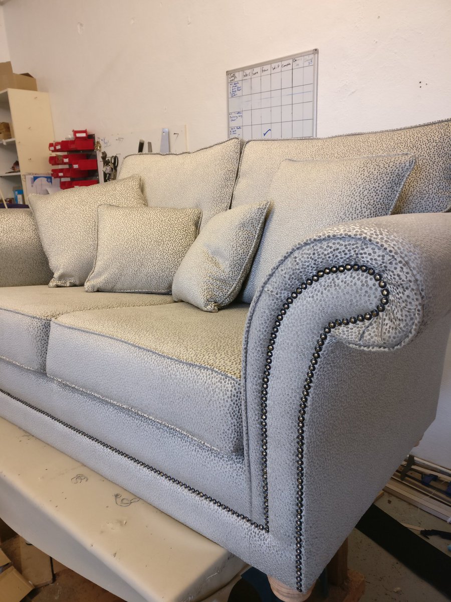 AsquithInterior's tweet photo. Lovley Recover in Clarke &amp; Clarke Fabric! Very happy customer keeping her beloved sofas and giving them a new lease of life #reupholstery https://t.co/fp0cn0wLiR