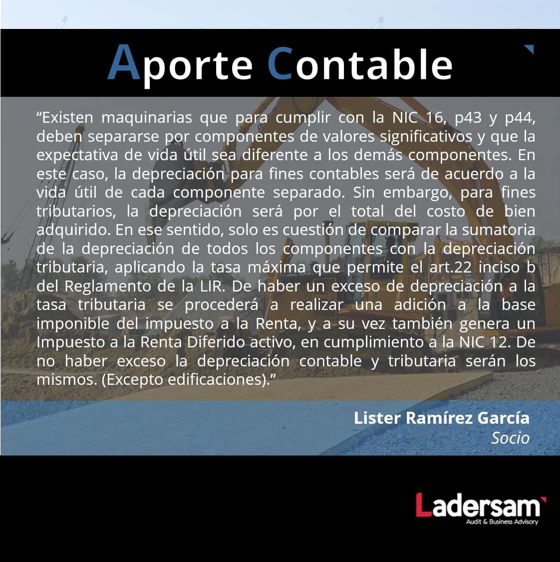 LadersamPeru's tweet photo. ¿Cuál es el efecto contable y tributario al separar por componentes un activos fijo?#IFRS #NIC16 #LeyDeImpuestoALaRenta #NIC12 https://t.co/ynrZSgy2dL