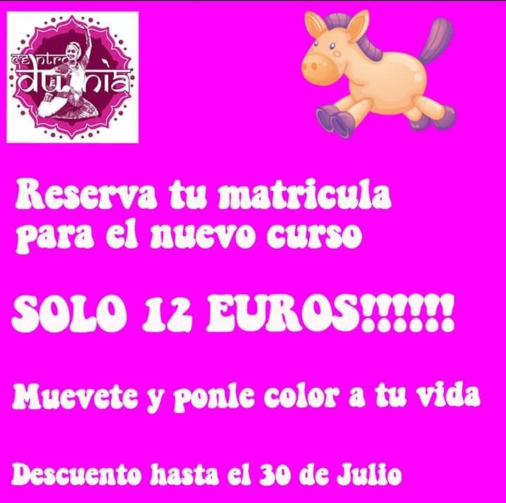 DuniaCentro's tweet photo. Haz ya tu matricula para el curso que viene y te beneficiaras de este descuento!!!!🔊📣📢📅😲😲
Comenzamos en septiembre!!!!!!!👏💃💖 https://t.co/YaxVAA8IMA