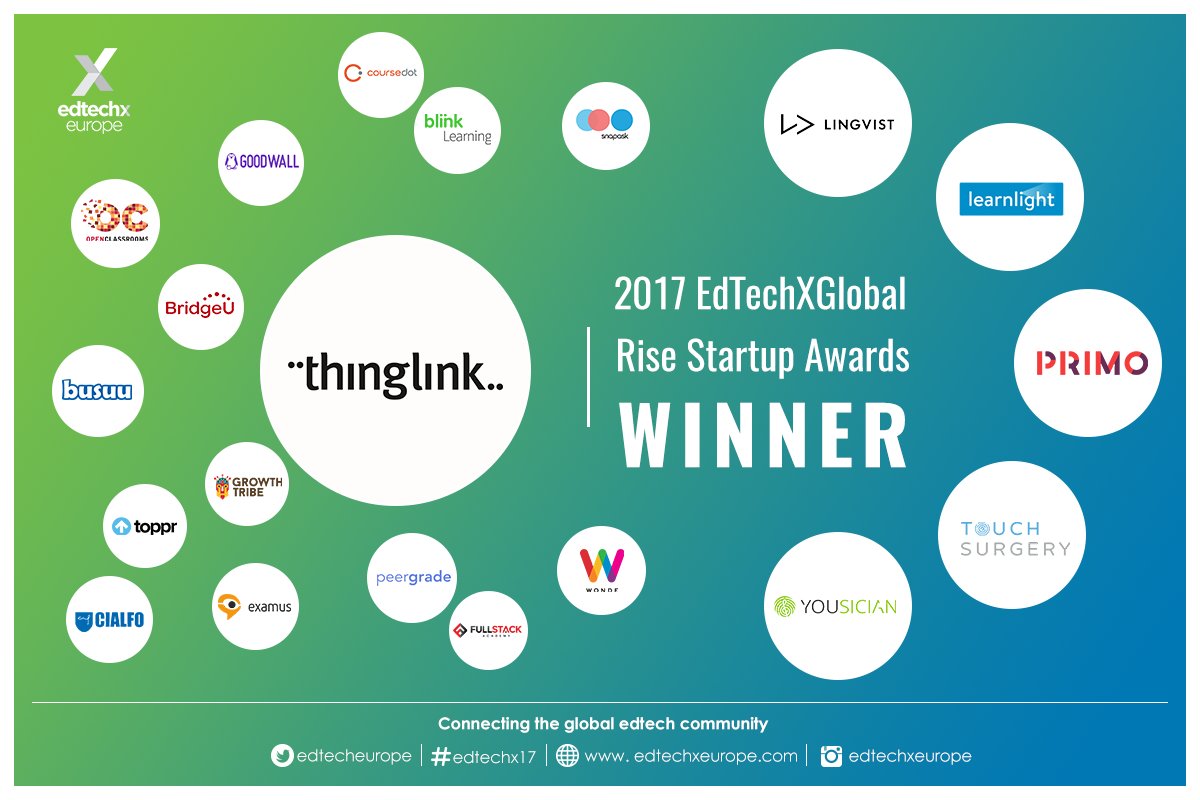 ThingLink's tweet photo. ThingLink wins 2017 #EdTechXGlobal Rise Award for promoting #mobile 360 storytelling in schools, READ MORE > https://t.co/KENuAq2kJF 🏆 https://t.co/ijQSY91LTk
