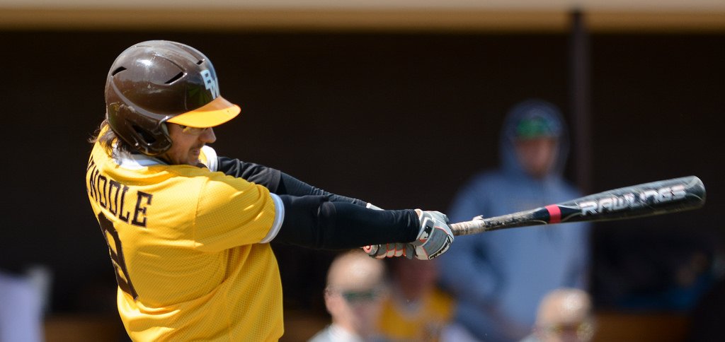 BWUBaseball's tweet photo. Hitting leader: SR OF Chase Knodle @chaseknodle leads entire Great Lakes league in AVG (.462) and OBP (.556) with @lcironmen !! #jacketfever https://t.co/tMuaI6uleb
