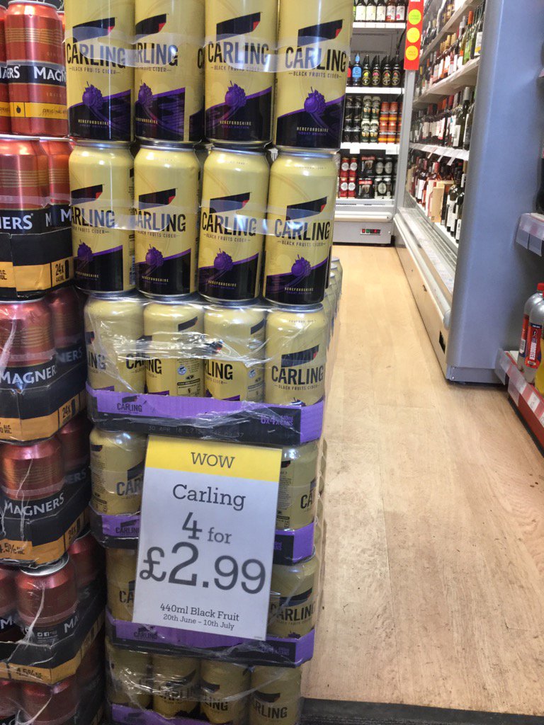 PowerforceMC30's tweet photo. Carling Black Fruits are a bargain at Bargain Booze. https://t.co/8gftlVnc60