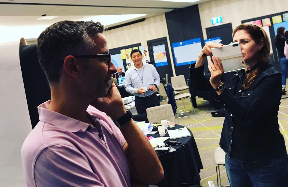 <a href="/CelsoHada/">Celso Hada</a>  enjoying the moment: the team engages customers and get amazing new insights #designsprint #enterprise #innovation