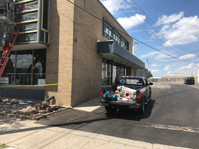 GillespieGrp's tweet image. Putting finishing touches on the new distillery! Excited to have our newest commercial tenant 'MichiGrain' open for business in the fall!