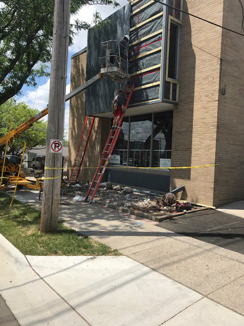 GillespieGrp's tweet image. Putting finishing touches on the new distillery! Excited to have our newest commercial tenant 'MichiGrain' open for business in the fall!