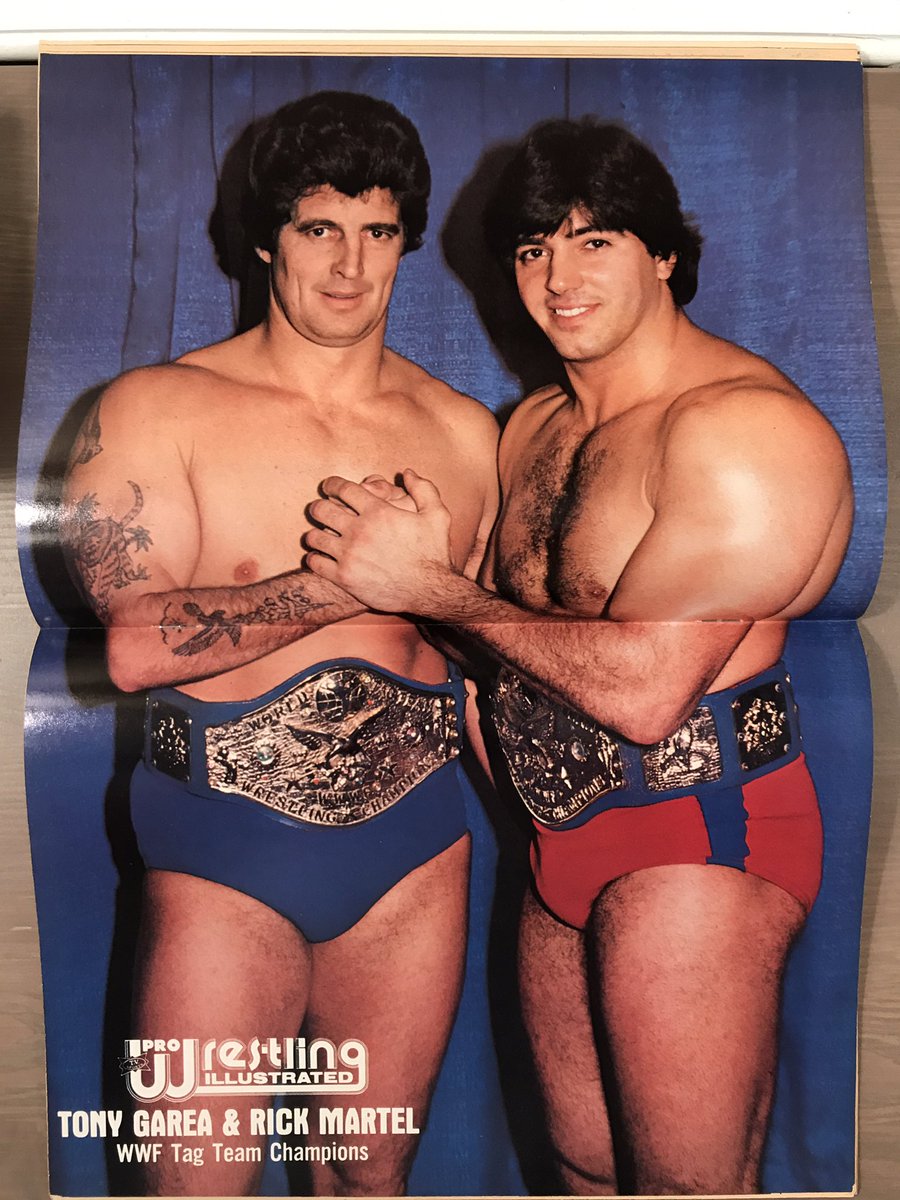 wrestlerweekly's tweet photo. JUNE WRESTLER WEEKLY PRESENTS #wwJuneTag Honoring the GREATEST TAG TEAMS IN HISTORY! Day 29 is #TonyGarea #RickMartel @RickMartelWWE #WWWF https://t.co/mgSZO10iP2