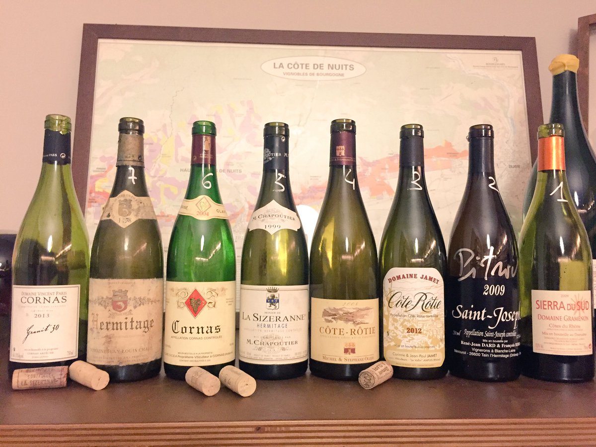 ValerioBriss's tweet photo. Hermitage, Cornas &amp; Cote Rotie!#coterotie #chave #Hermitage #cornas #domainejamet #darderibo #wine #winelovers #winelove https://t.co/QwD9PomZLV