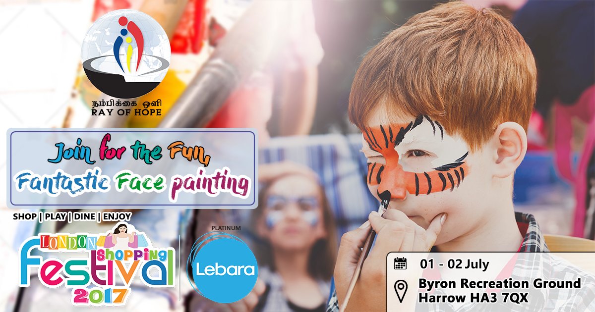 LSFest's tweet photo. Get Ready for the Family Fun Day 
Come &amp; Join the Fun at London Shopping Festival 
🗓️ 01st – 2nd July 2017
#LSF2017london #facepainting https://t.co/Axt54K7NNE