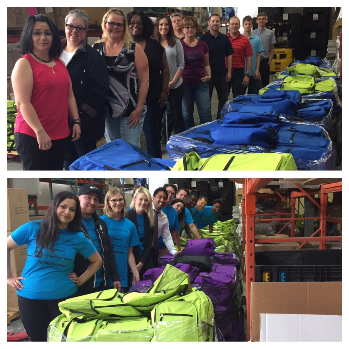 JayMotts's tweet photo. Thank you @FlyEIA and Enterprise for building 1,088 backpacks worth over $66,000 for @myunitedway Tools for School https://t.co/mQnkaxCmVy