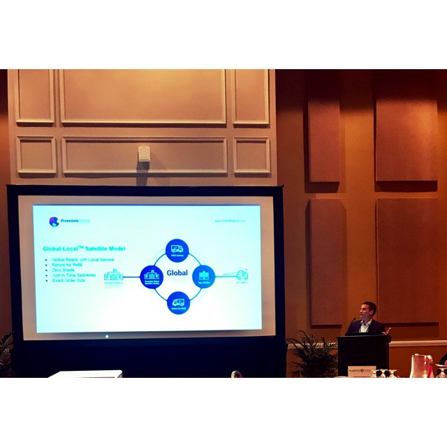 RiverdaleGlobal's tweet photo. Here is Paul Maguire, our CEO speaking at #Refocus17! We hope everyone enjoyed learning about our sustainability options! #ReturnForRefill https://t.co/vmNPdeIvER
