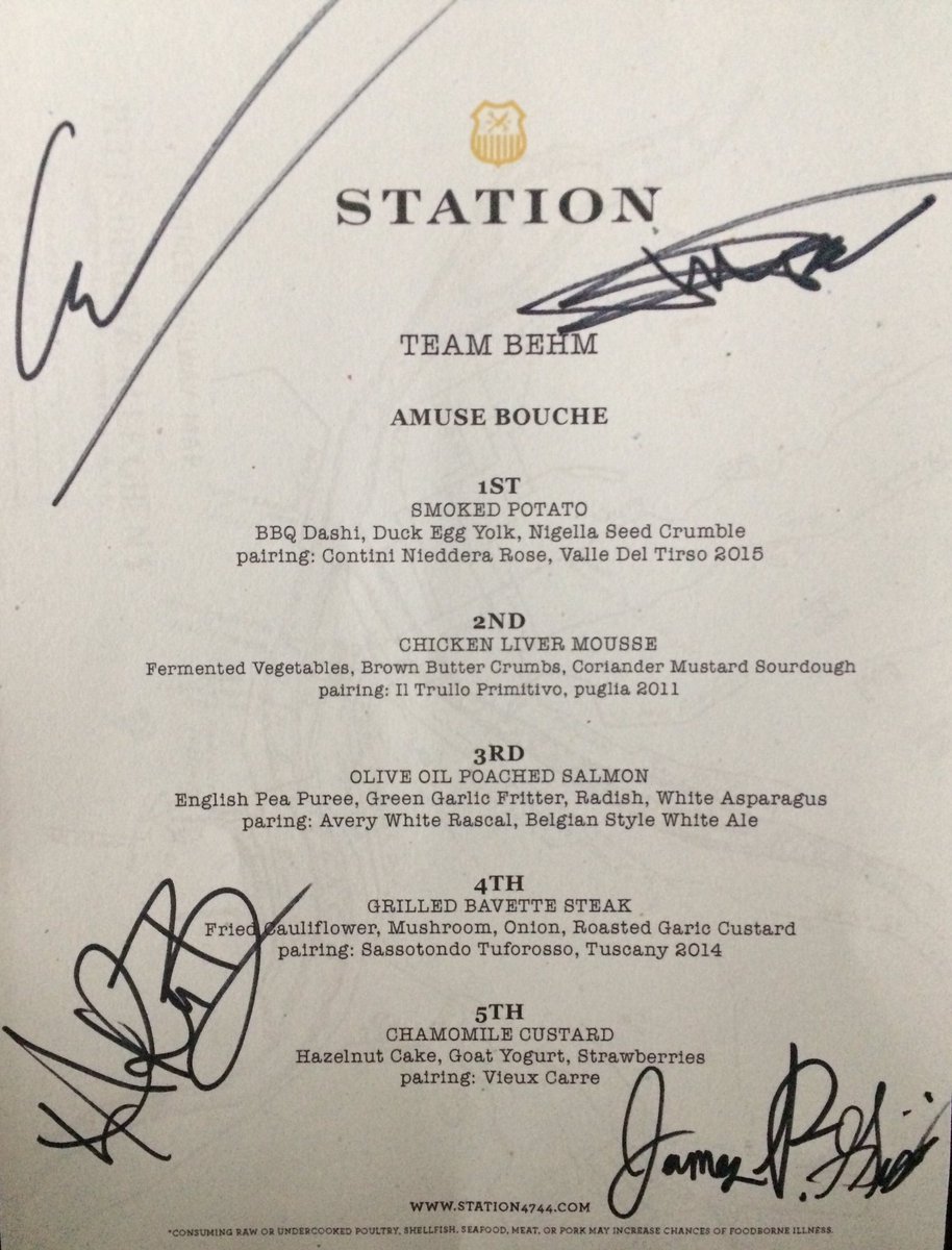LadyFingersChef's tweet photo. Thanks to the whole team at @Station_PGH for a remarkable dinner and fabulous experience! #teambehm https://t.co/XiTRKhn73y