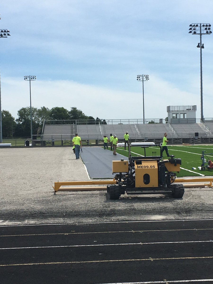 The field at Avon HS is turning green! #RollingAlong #BuildingFutures #FortyAndForward
