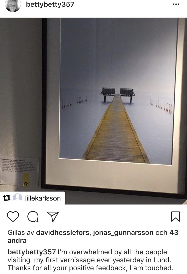 ElisabStengard's tweet photo. När man haft #vernissage är det äntligen dax att titulera sig #konstnär #fotograf https://t.co/bMjfSjMOHL