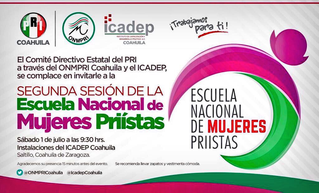 IRHCoahuila's tweet photo. Te invitamos a la segunda sesión presencial de la @ENMPRIISTAS 
¡Porque la decisión está en ti! En #Coahuila #EstamosListos @luciaazucena https://t.co/5sGIhatG7r