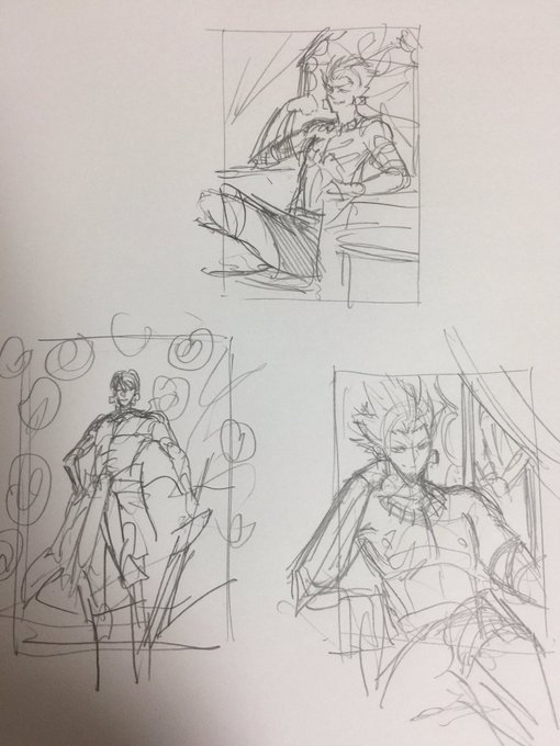 次描くギルガメッシュのラフです。 