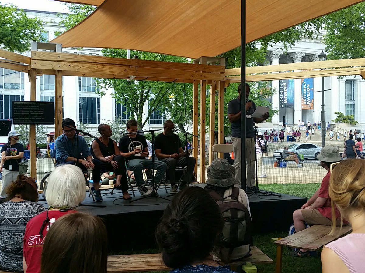 genindigenous's tweet image. At #2017Folklife attending the Media Matters panel featuring #NativeJournalists Simon Moya-Smith and Sebi Medina-Tayac