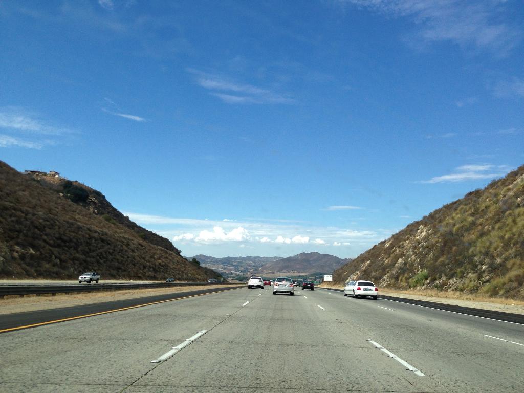 Open road and blue skies