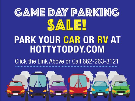 HottyToddyNews's tweet image. Purchase your game day parking pass that is now on sale. We have a safe and excellent... #HottyToddy #GameDayParking
hottytoddy.com/parking/