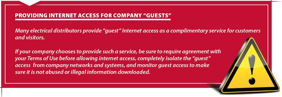 NAED_org's tweet image. Here&apos;s just a few considerations if your company provides internet access 4 company guests. ow.ly/glrJ30cEdTX #CyberSecurity #NAEDtech