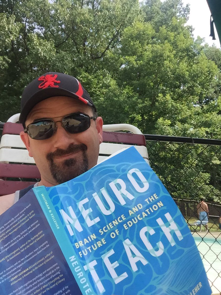 coreynull's tweet photo. Digging in to Neuroteach poolside. @TheCTTL @gwhitmancttl @ijkelleher #saesreads https://t.co/fIBZ9FNURg