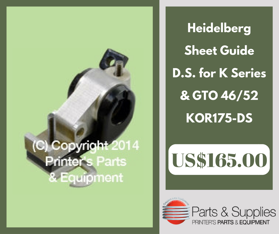 printerpartshop's tweet image. Buy Heidelberg #SheetGuide D.S. for K Series &amp;amp; #GTO 46/52 KOR175-DS at US$165.00, for more details or visit @ shop.printersparts.com/shop/machine-p…