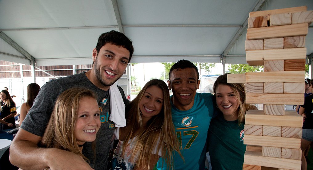 #TBT to the inaugural season of #FinsFootball, a one-of-a-kind partnership between NSU and the Miami Dolphins!