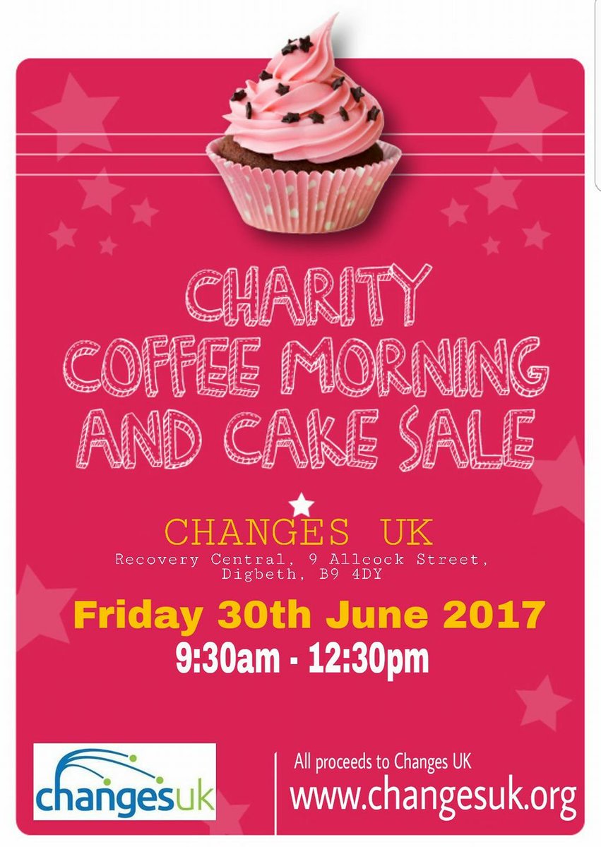 Changes_UK's tweet image. Could we ask all our friends to give our cake sale a RT? Thank you! @StBasilsCharity @iSE_CIC @BVSC @Crisis_Bham @Sifafireside @SchSocEnt