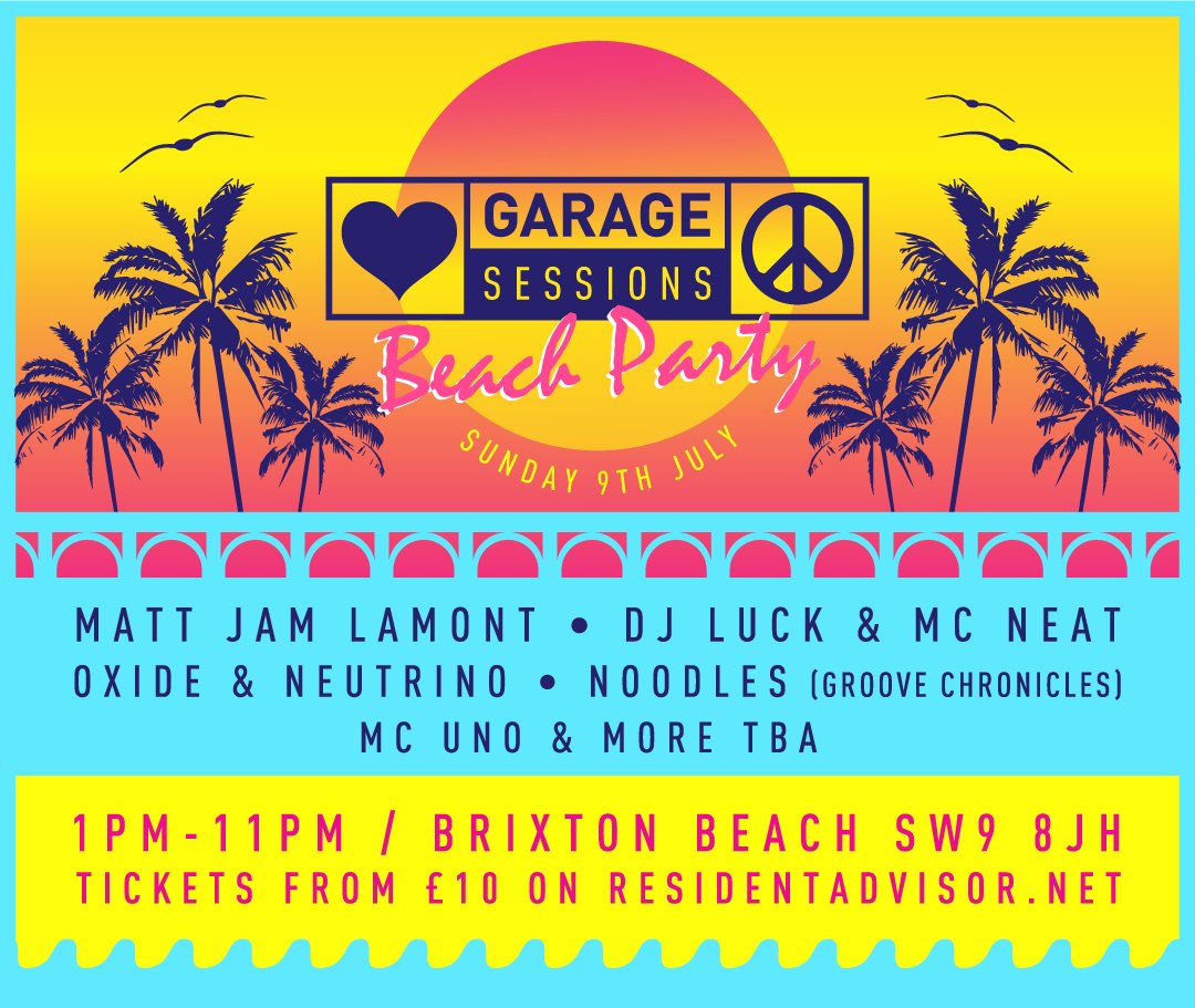 Dont worry bout the weather folks we can guarantee 100% summer vibes next Sunday @brixtonbeachldn tkts here: bit.ly/2rIWJMm
