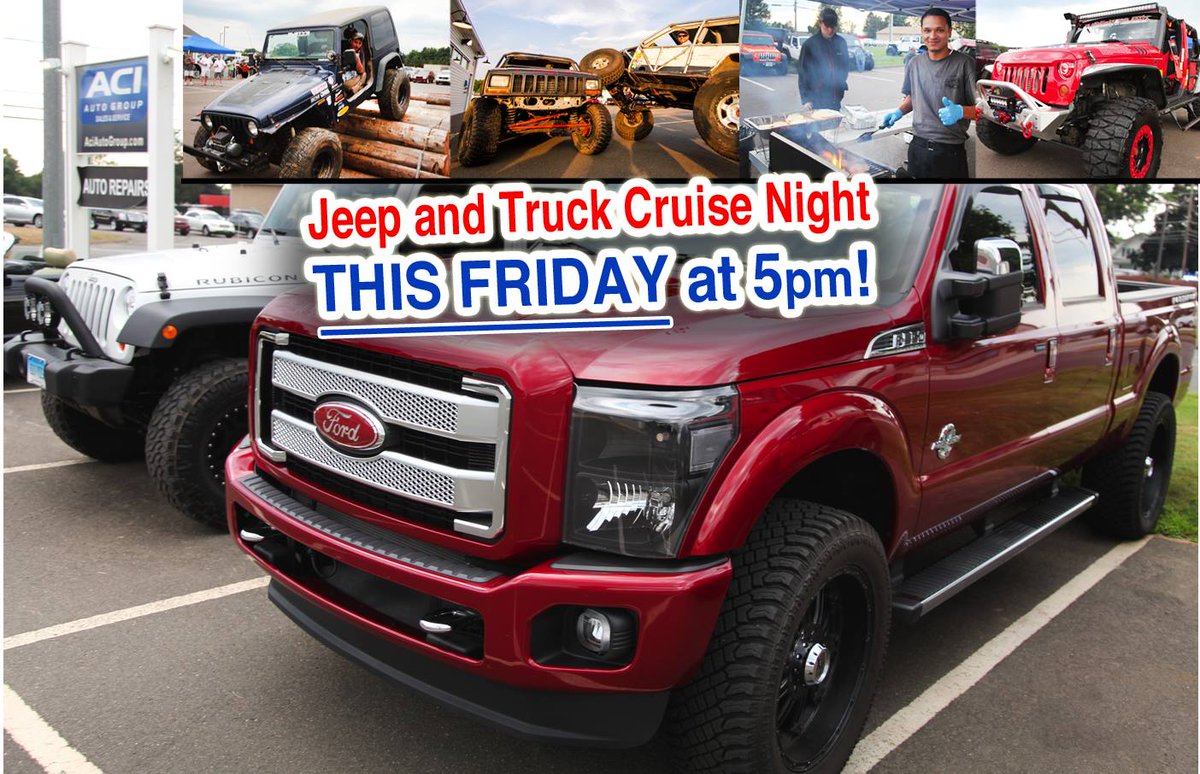 Join us TOMORROW for #JeepAndTruckCruiseNight @aciautogroup  !!! Sign up at facebook.com/events/3415199…. #jeep #jeeps #truck #trucks #rtiramp