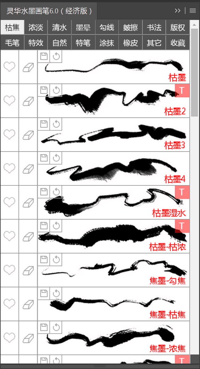 最近デジタルで筆ペン絵を描きたいと思って、色々のソフトを使って見たが、本当の筆の質感と比べたらなんか違和感があって、なかなかいい感じは行けてなかった。やっとこの中国個人製有料photoshop brush「灵华水墨画笔」を発見しました!もしこれから筆作画したい時便利ですねw 