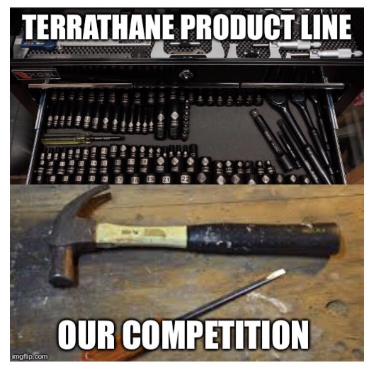 terrathane's tweet photo. This sums it up. #team #teamterrathane #ncfi #polyurethanes #polymers #experience #50years #slabjack #polylevel #concretelifting #geotech https://t.co/JJuad9772H