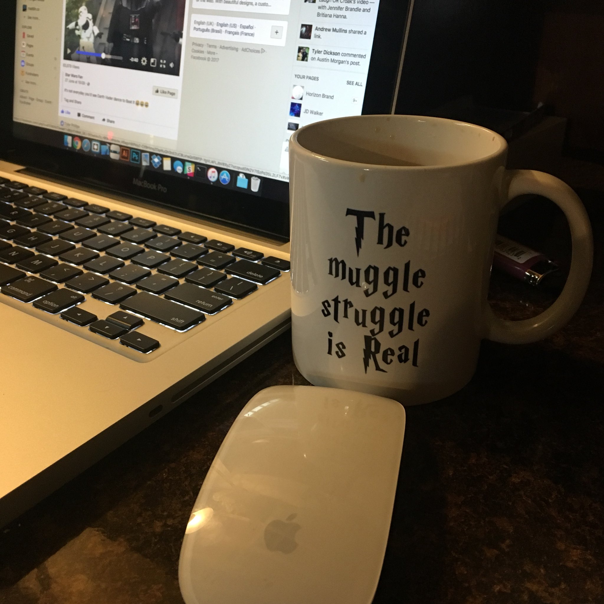 My cup today tells it all. Happy Birthday to Harry Potter and the iPhone! 