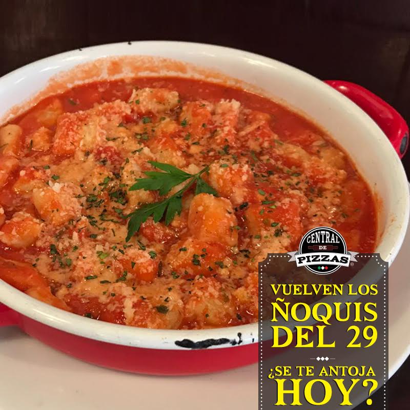 La tradición "del 29” vuelve sólo por hoy a #CDP: “ÑOQUIS DE PAPA AL TUCO” a $110. Aplica en salón y envío a domicilio.