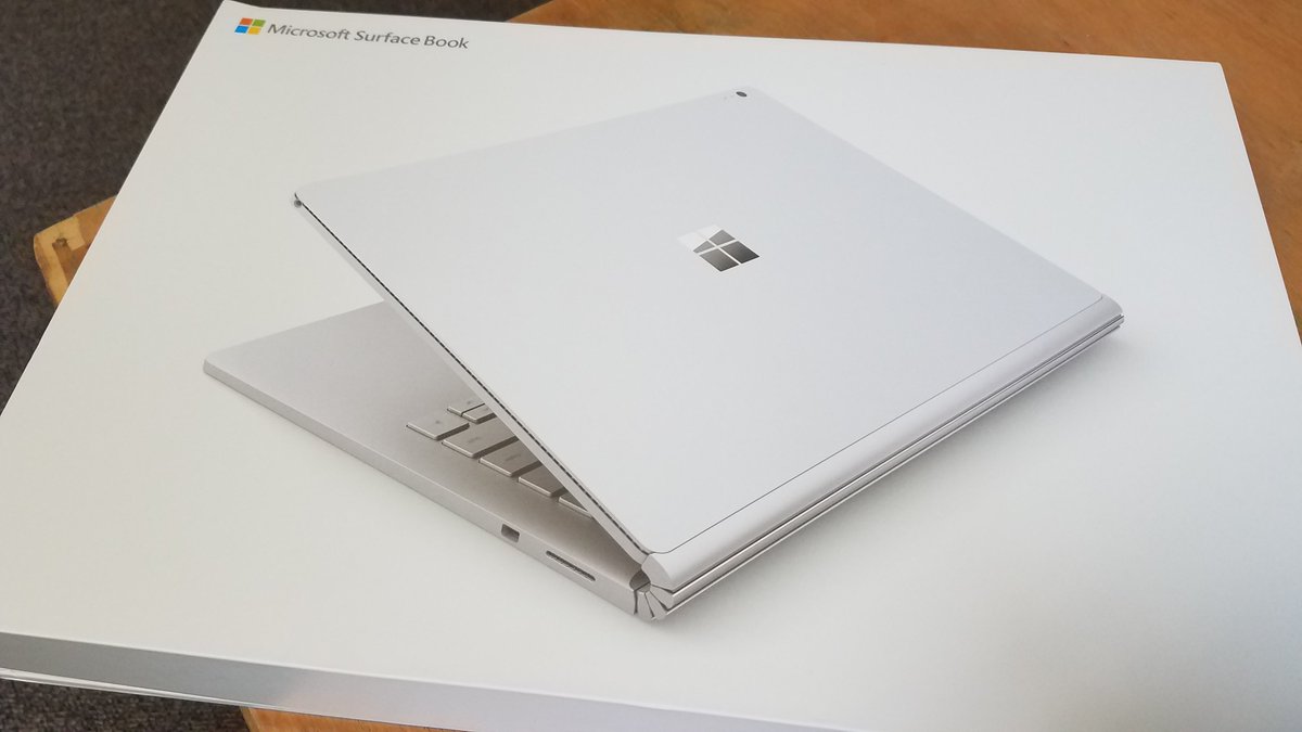 Picture of a box for a Microsoft Surface Book