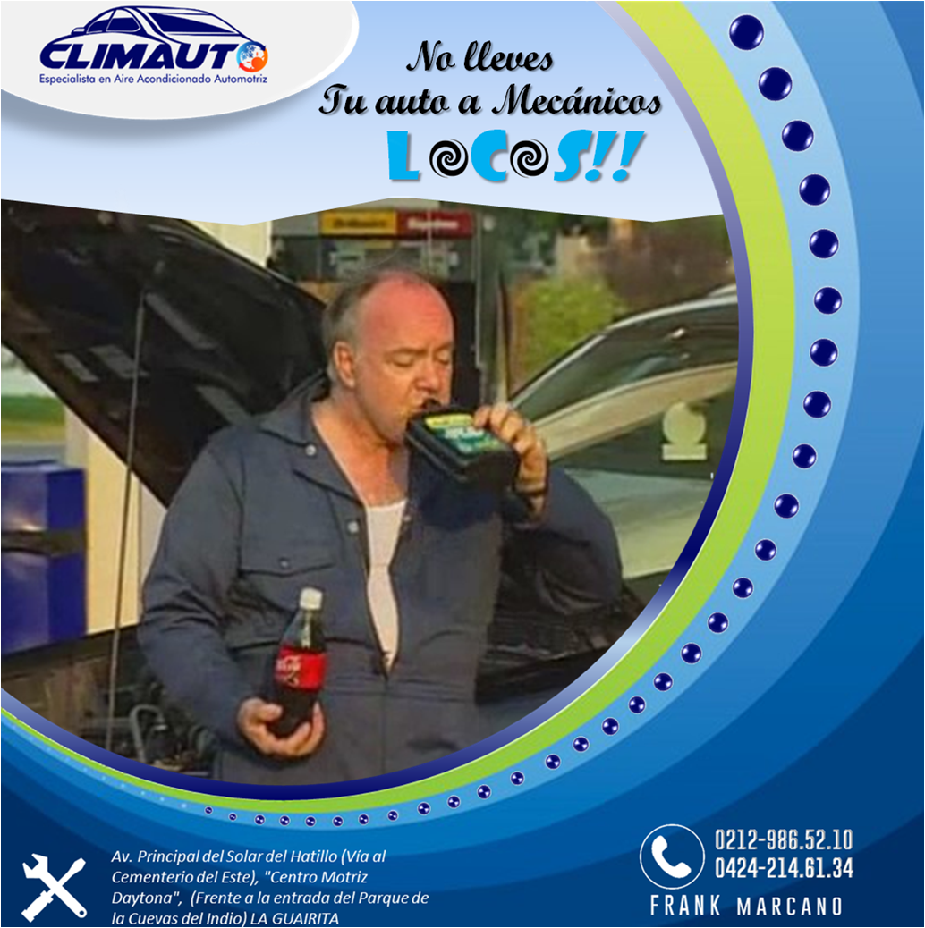 MSclimauto's tweet photo. No lleves tu vehículo a talleres malos o mecánicos locos... Tráelo a los especialistas en Mecánica Automotriz #Climauto, no te arrepentirás https://t.co/wR7horim8v