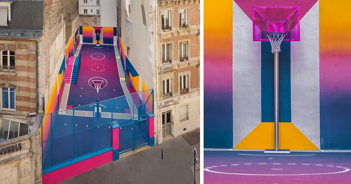 usemuzli's tweet photo. This Technicolor Basketball Court In Paris Just Made The City Even Cooler https://t.co/8LFBxELDIS https://t.co/SQejpcj4gB