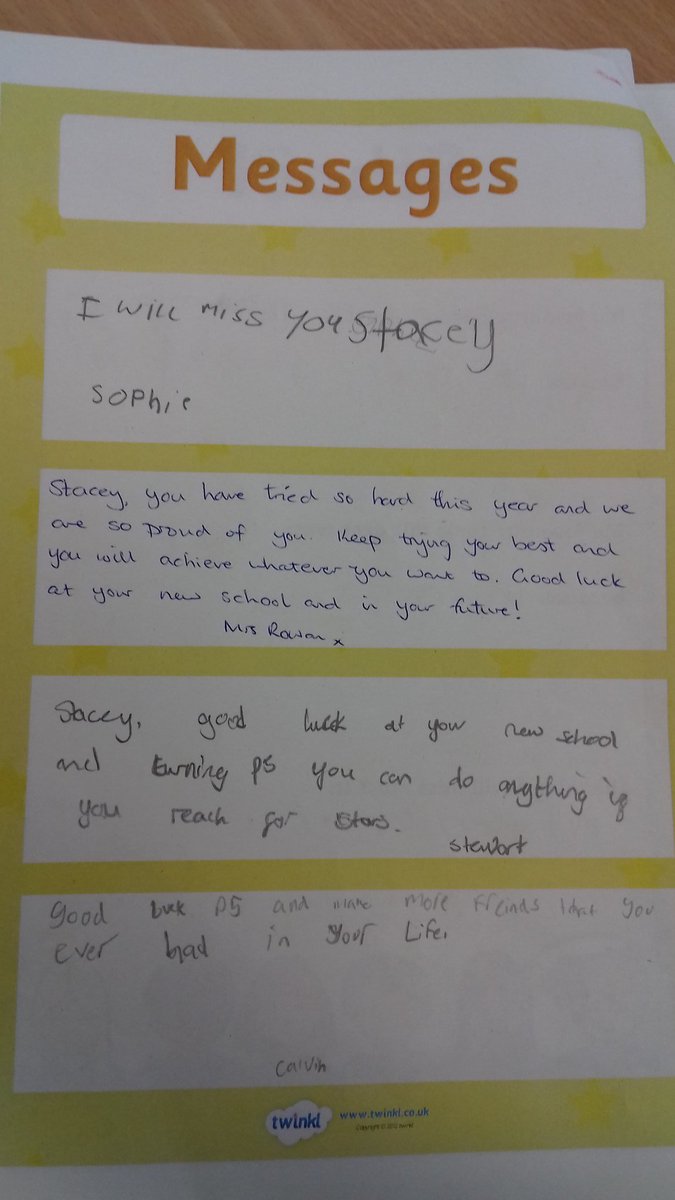 beanxMrsRowan's tweet photo. @BothkennarPS we wrote messages to each other in our yearbooks⭐ https://t.co/d9otHcY4Zs