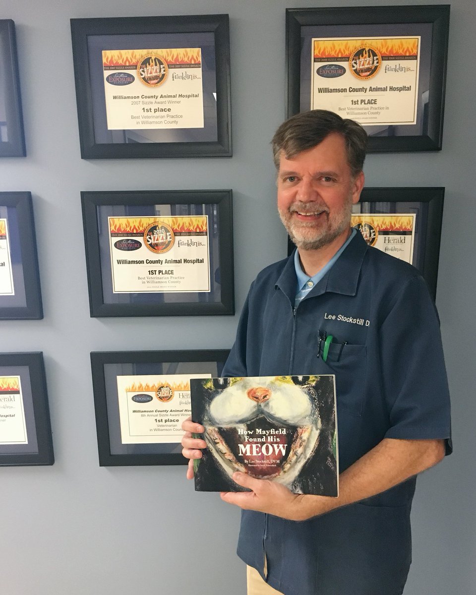 WilliamsonCtyAH's tweet photo. What are you doing Saturday, July 29th?! Join us 4-5:30 for Dr Lee's book signing! 📚 How Mayfield Found His Meow is a sweet story! #Proud https://t.co/1I1Osa2RD4