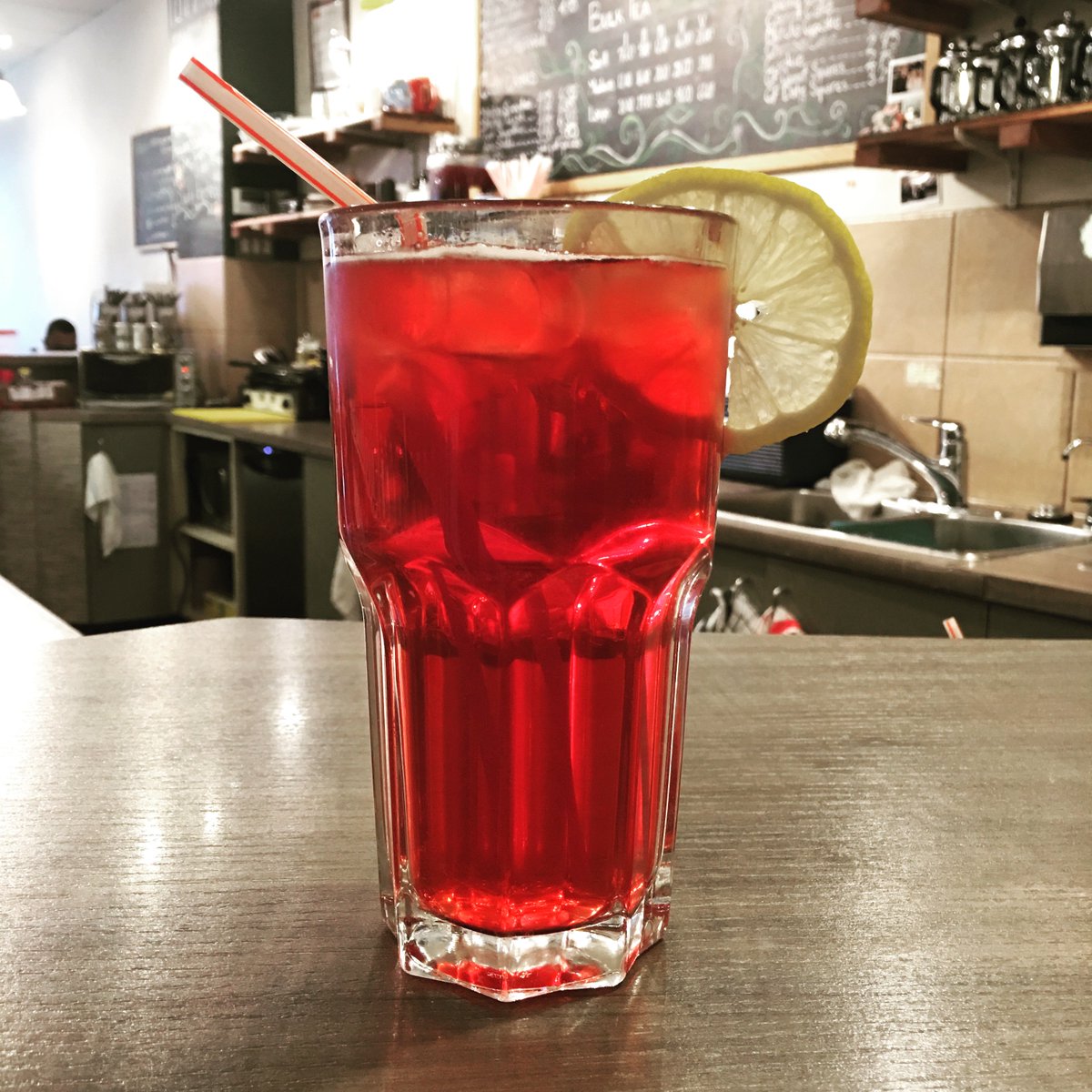Ice cold tea for a hot summer. We have a different iced tea every day of the week. #oolongteahouse #strawberryraspberry #icedtea