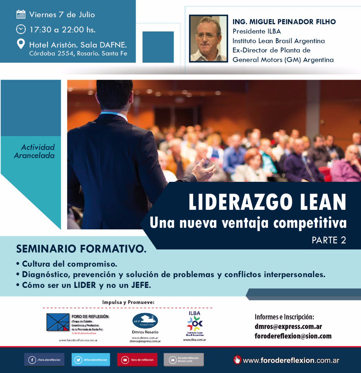 El Foro de Reflexión Impulsa y Promueve:Para mayor información dirigirse a: forodereflexioninstitucional@gmail.com//forodereflexion@sion.com